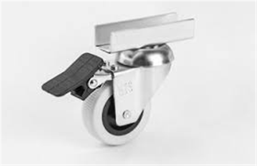 ERSA 50X20 GRİ ÇİFT BİLYALI UZUN U TABLALI FRENLİ TEKER ( MİNUMUM SİP. : 4 ADET)